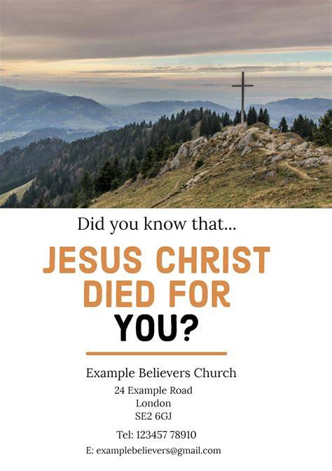 Gospel Tract Template Free