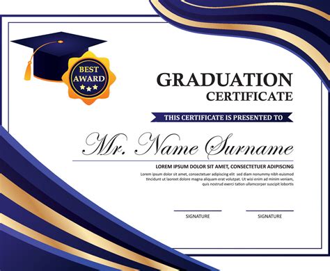 Graduation Certificate Template