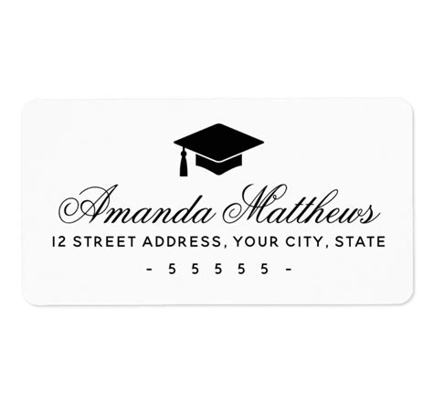 Graduation Mailing Labels Template