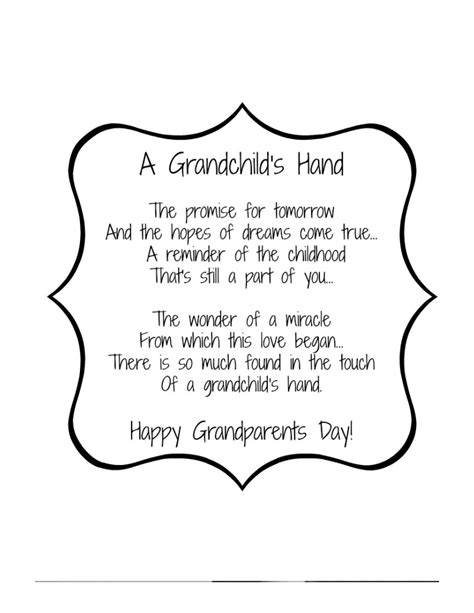 Grandparents Poem Printable