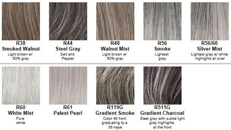 Gray Hair Colour Chart