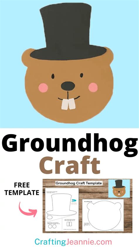Groundhog Craft Template