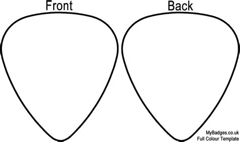 Guitar Pick Template