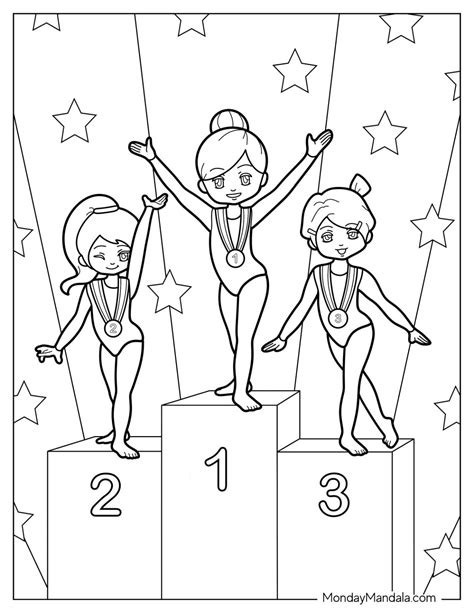 Gymnastics Coloring Pages Printable