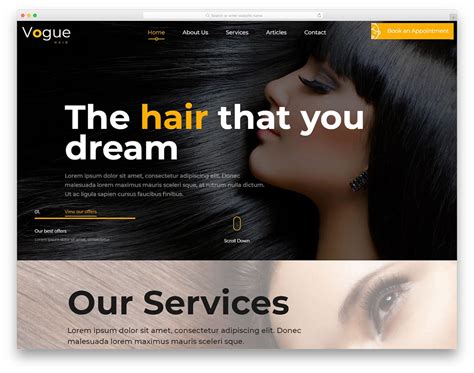 Hair Salon Templates Website