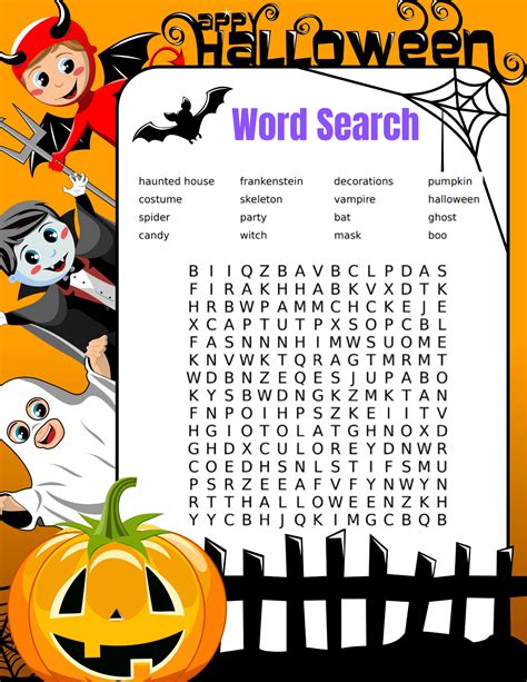Halloween Free Word Search Printables