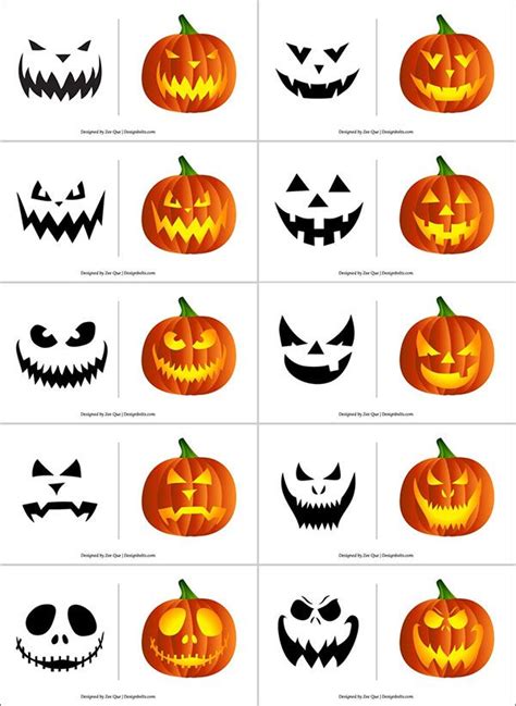 Halloween Pumpkin Faces Printable
