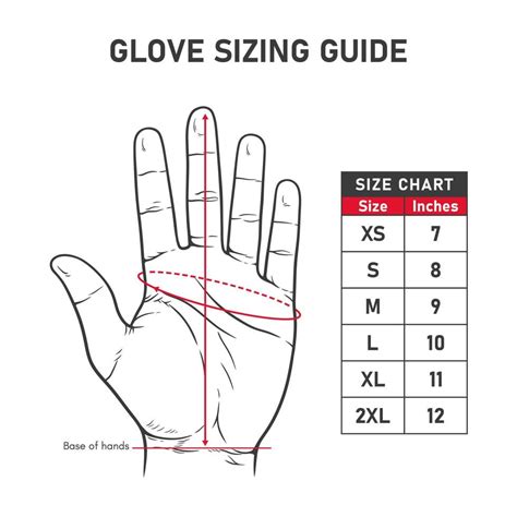 Hand Glove Sizing Chart