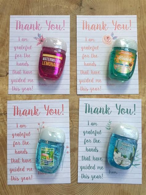Hand Sanitizer Teacher Appreciation Printable