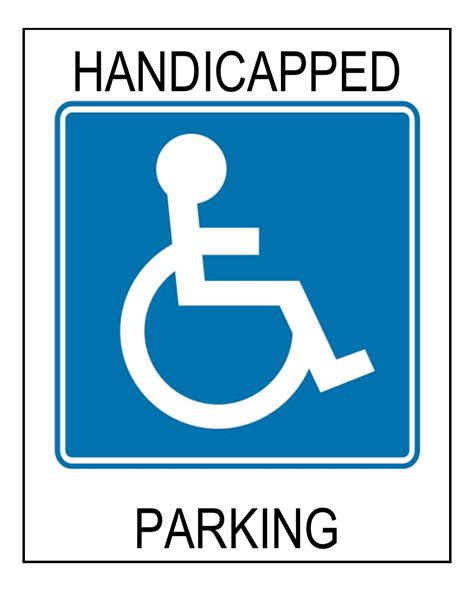 Handicap Parking Template