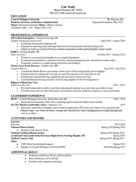 Handshake Resume Template