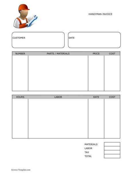 Handyman Receipt Template