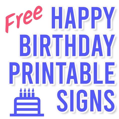 Happy Birthday Sign Printable