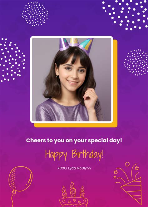 Happy Birthday Template With Photo