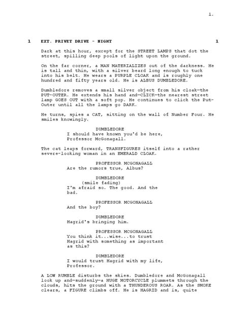 Harry Potter And The Sorcerer's Stone Transcript Printables