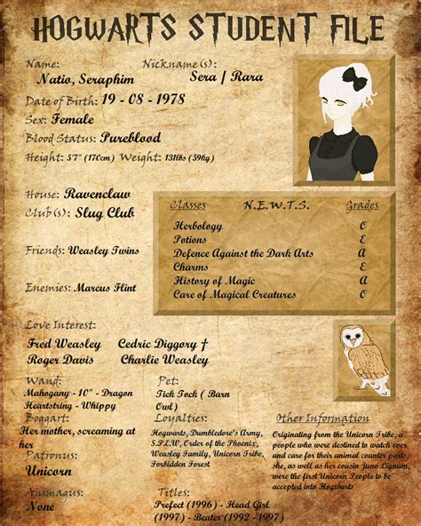 Harry Potter Oc Template