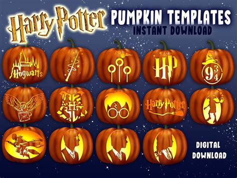 Harry Potter Pumpkin Templates
