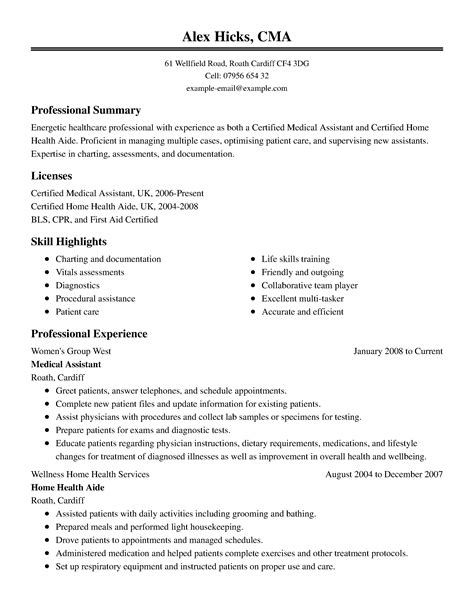 Healthcare Resume Template Free