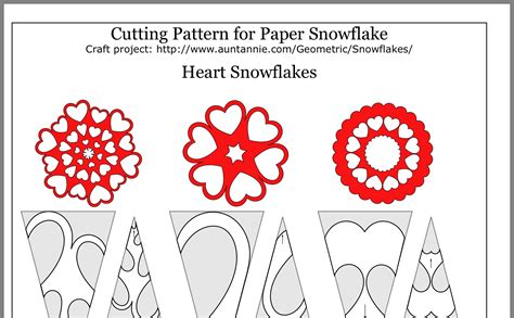 Heart Snowflake Template