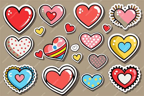 Heart Stickers Printable
