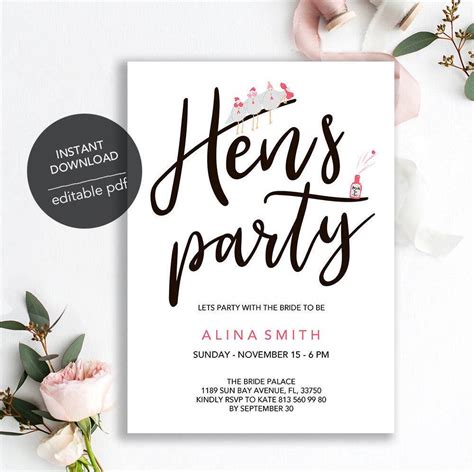 Hen Night Invitations Templates Free