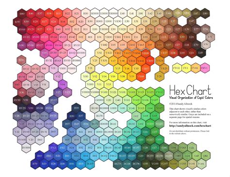 Hex Copic Chart