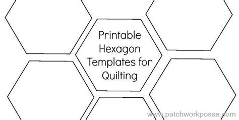 Hexagon Quilting Templates