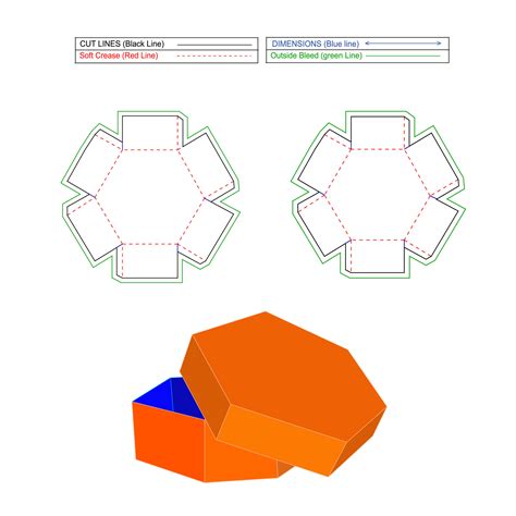 Hexagonal Box Templates