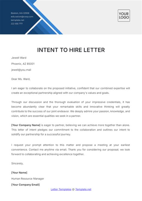 Hired Letter Template