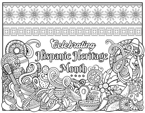 Hispanic Heritage Coloring Pages Free Printable