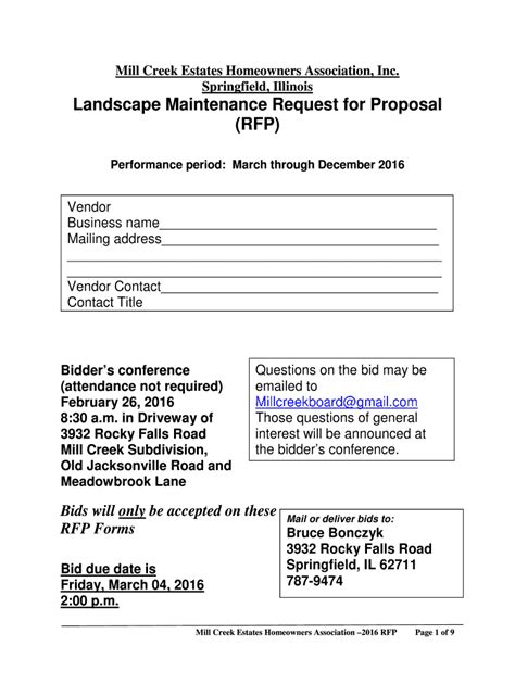 Hoa Proposal Template