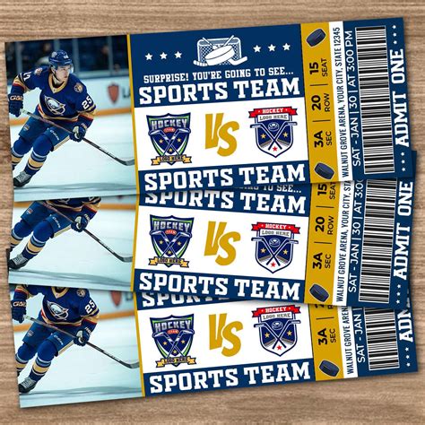 Hockey Ticket Template
