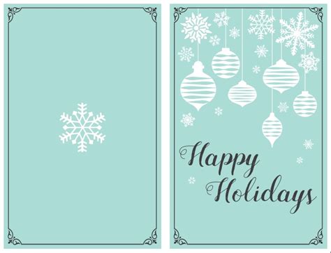 Holiday Card Templates Free Printable