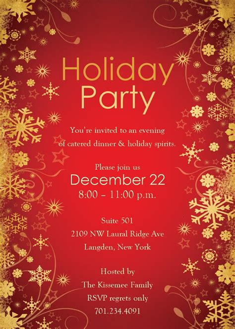 Holiday Christmas Party Invitation Template