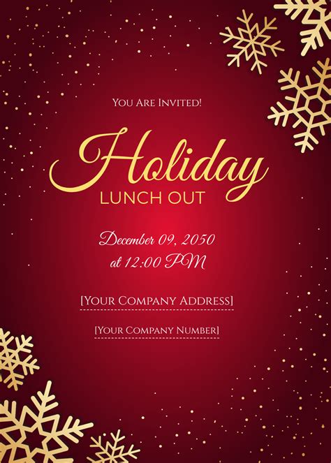 Holiday Lunch Invitation Template