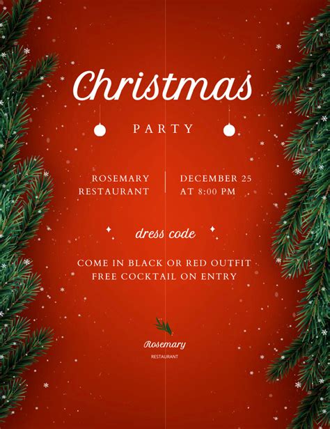 Holiday Party Announcement Template