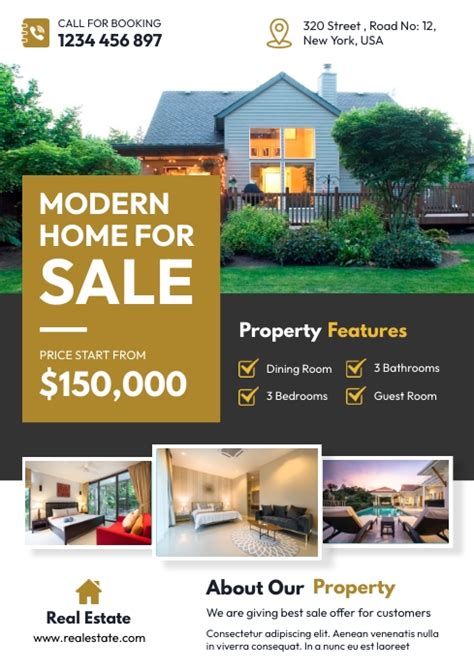Home For Sale Flyer Template
