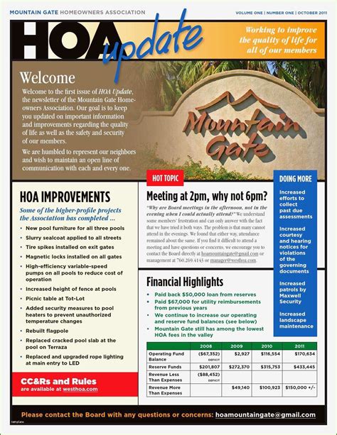 Homeowners Association Newsletter Template