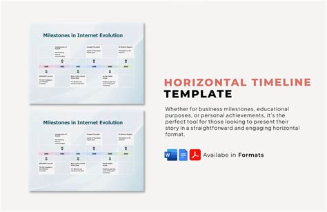 Horizontal Timeline Template Word