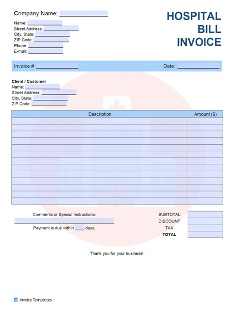 Hospital Billing Template