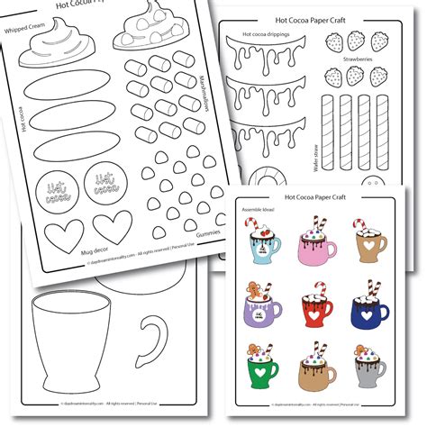 Hot Cocoa Craft Template