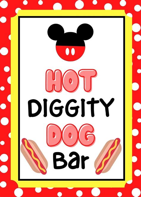 Hot Diggity Dog Bar Printable Free