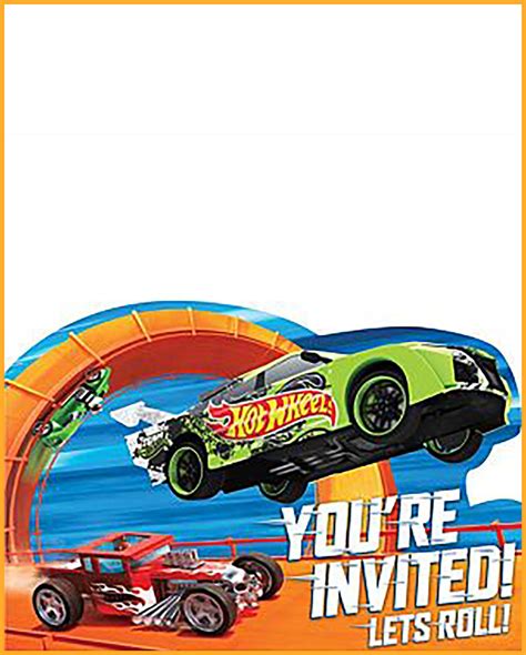 Hot Wheels Invitation Template