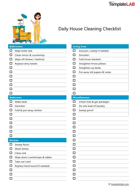 House Cleaning Checklist Template
