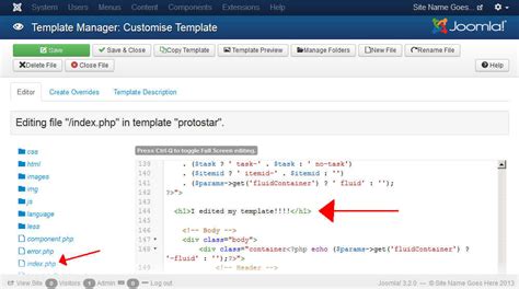 How Do I Edit The Template In Joomla