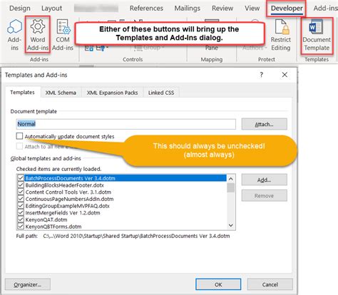 How Do You Access Templates And Add Ins In Word