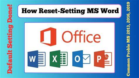 How Do You Reset The Default Template In Word