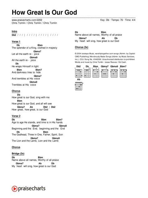 How Great Is Our God Free Printable Tablature