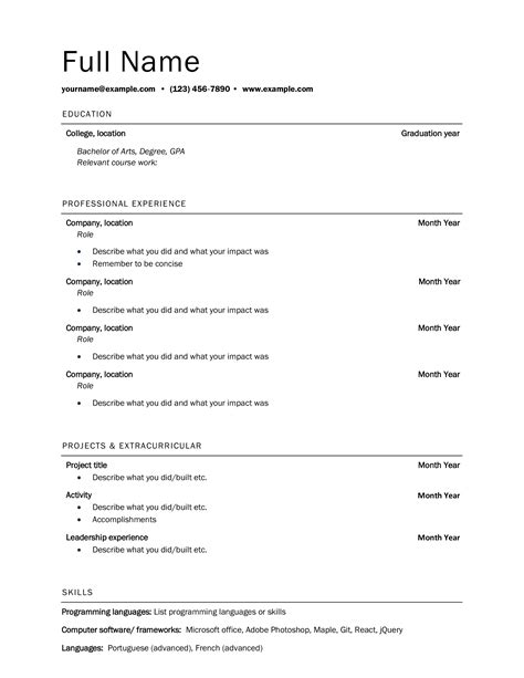 How To Create Resume Template In Word