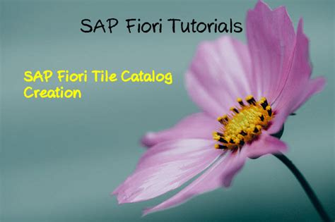 How To Create Technical Catalog In Sap Fiori